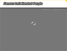 Tablet Screenshot of famouslefthandedpeople.com